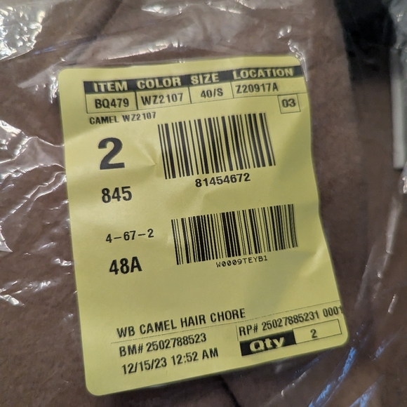 NWT Wallace & Barnes chore blazer in Italian camel hair - size 40S - Picture 4 of 16